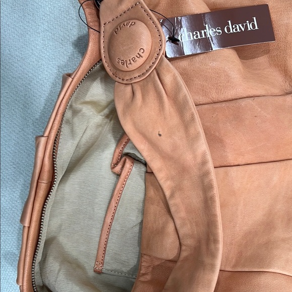 Charles David peach  Hobo Bag with Slouchy Silhouette - Picture 10 of 12